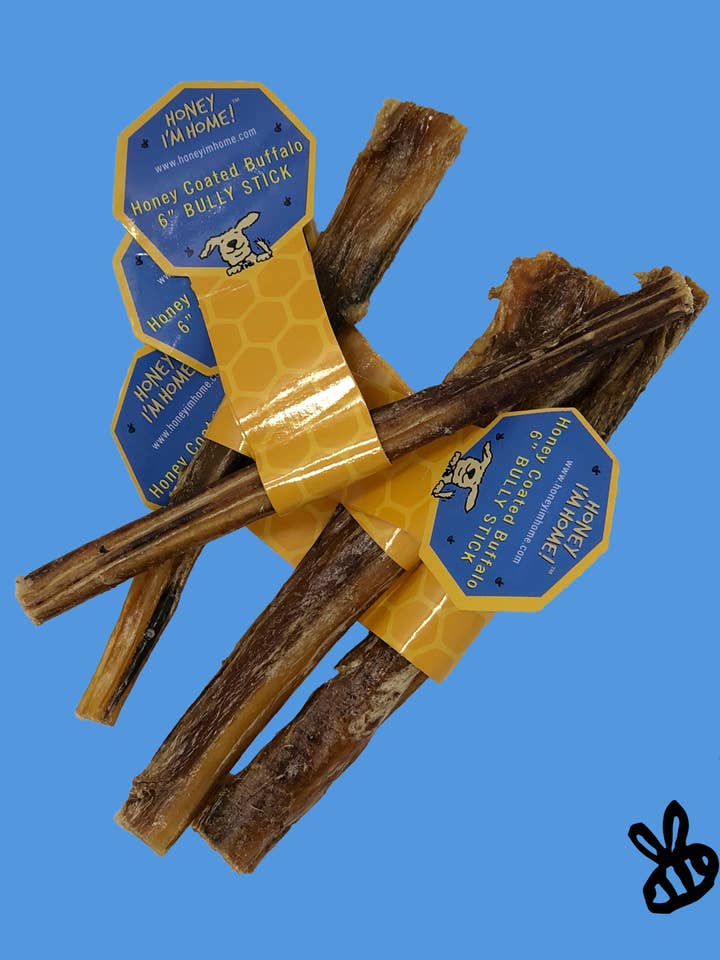 6" BULLY STICKS BULK for wholesale by Honey I'm Home