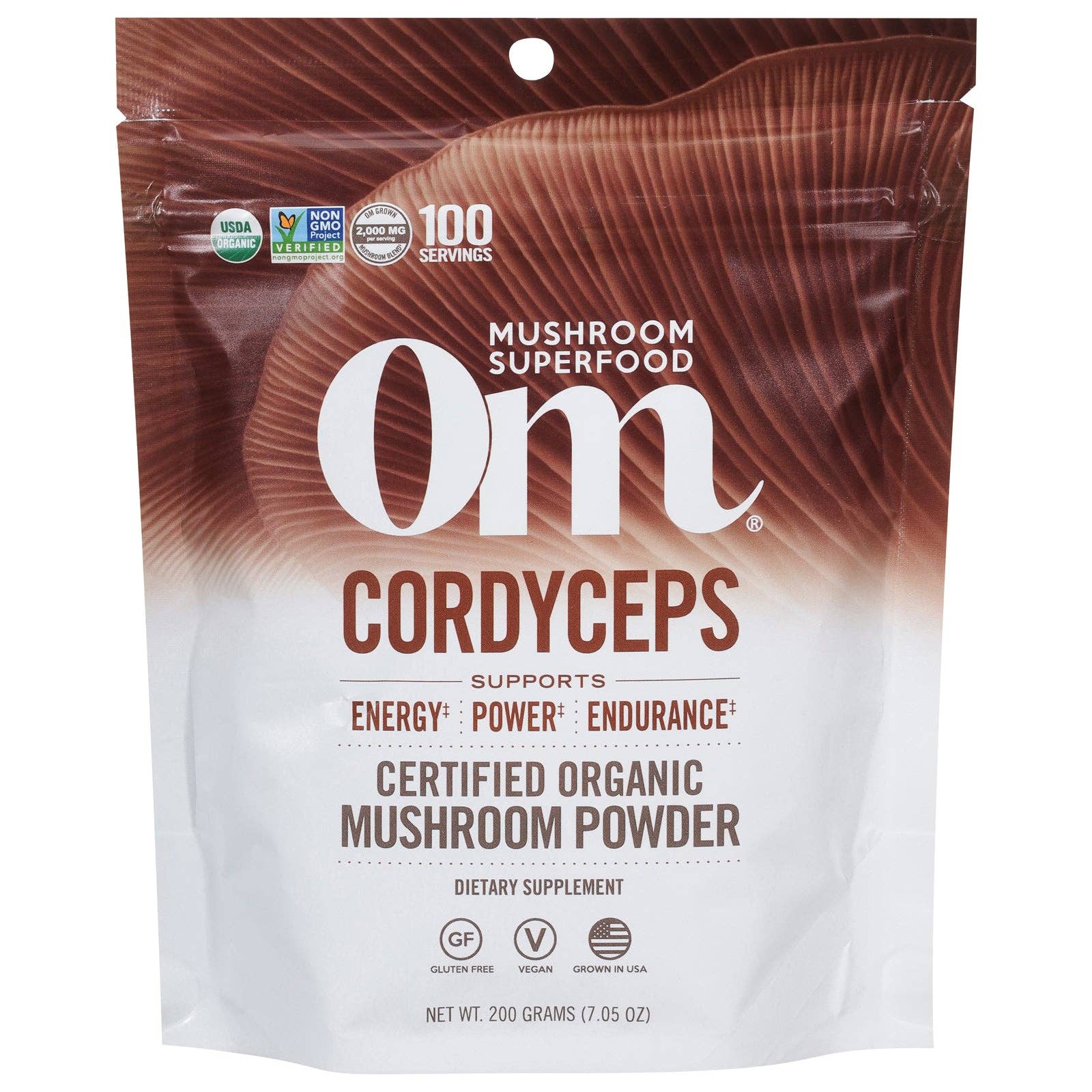 Everyday Supply Co - Wholesale Protein/Superfood Powder - Om - Cordyceps Organic Powder 200grm - 1 Each -7.05 Oz0