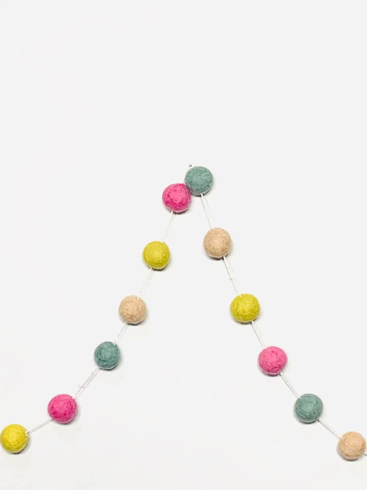 Eco-Friendly Pastel Pompom Garland from Nepal for wholesale by Giftsland