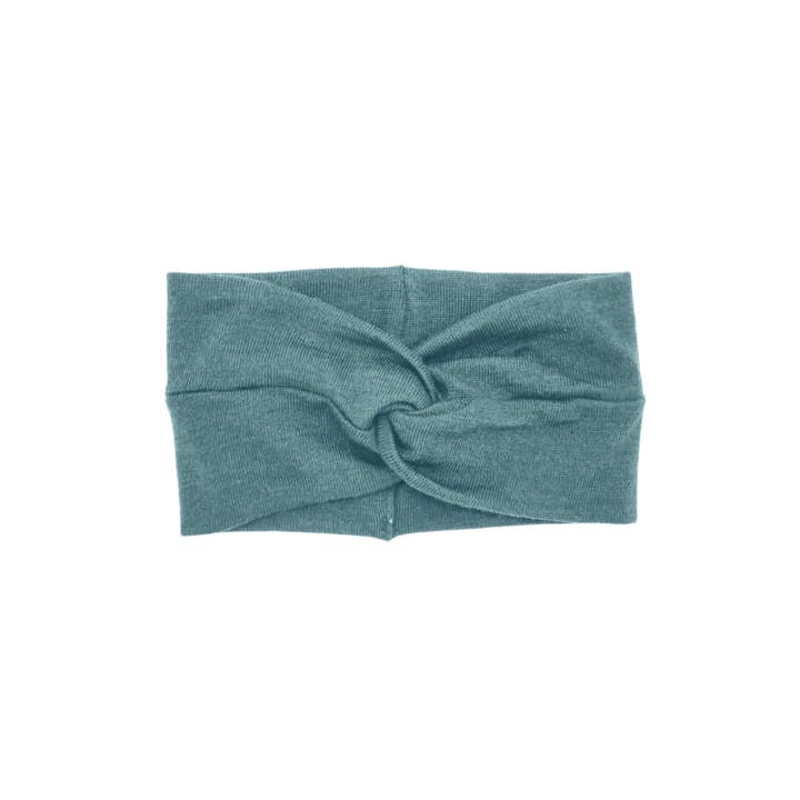 Merino wool headband – petrol for wholesale by Flavia Soares