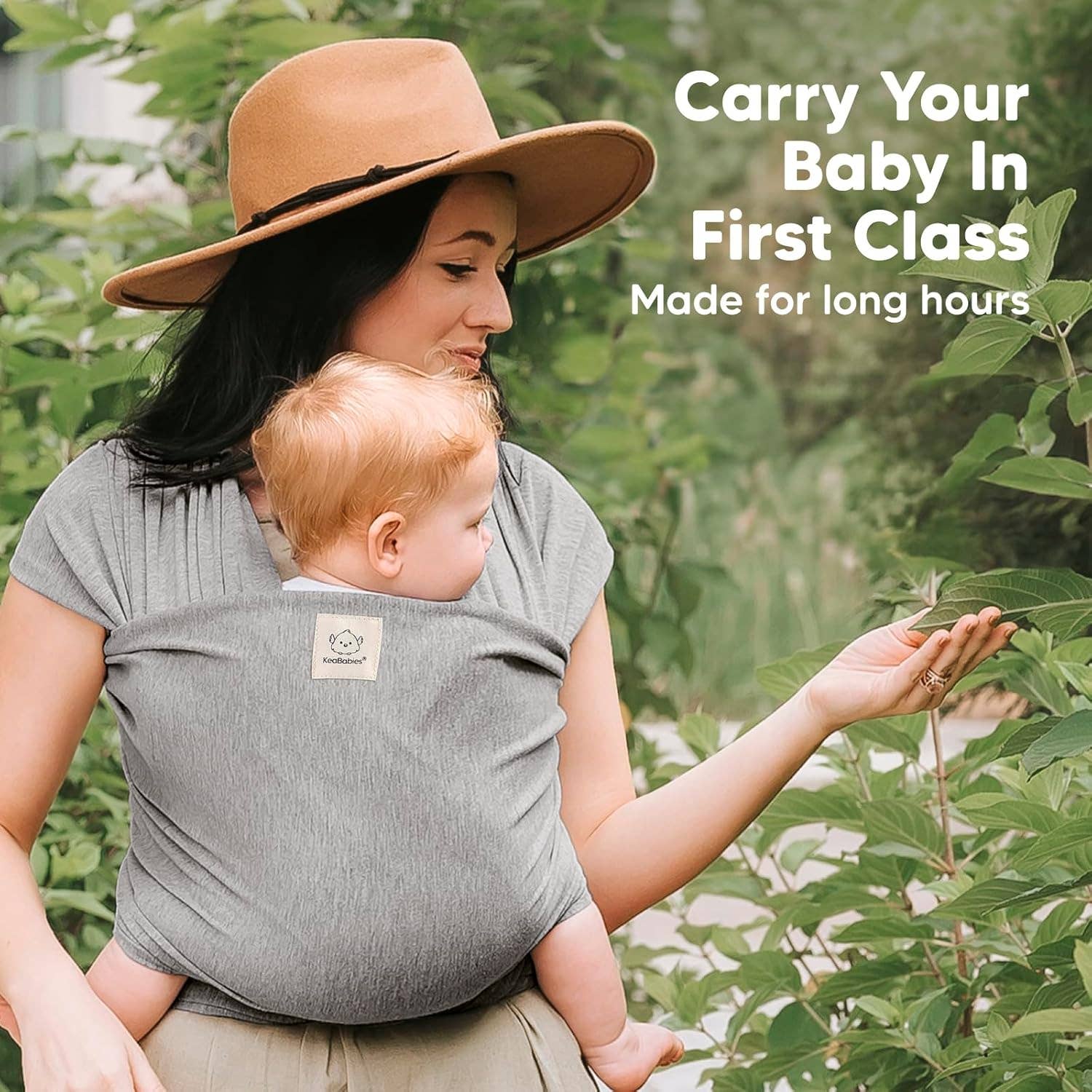 Classic Gray KeaBabies Original Baby Wrap Carrier for wholesale on Faire5