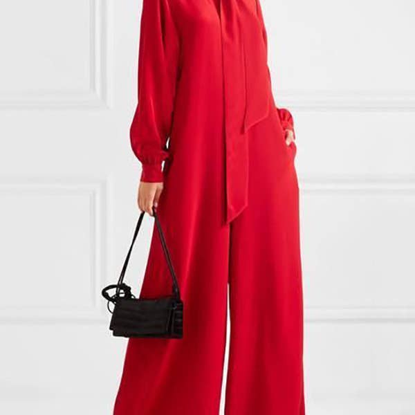 Monos urbanos de color sólido con mangas abullonadas y cuello alto para venta al por mayor de Plush Looks