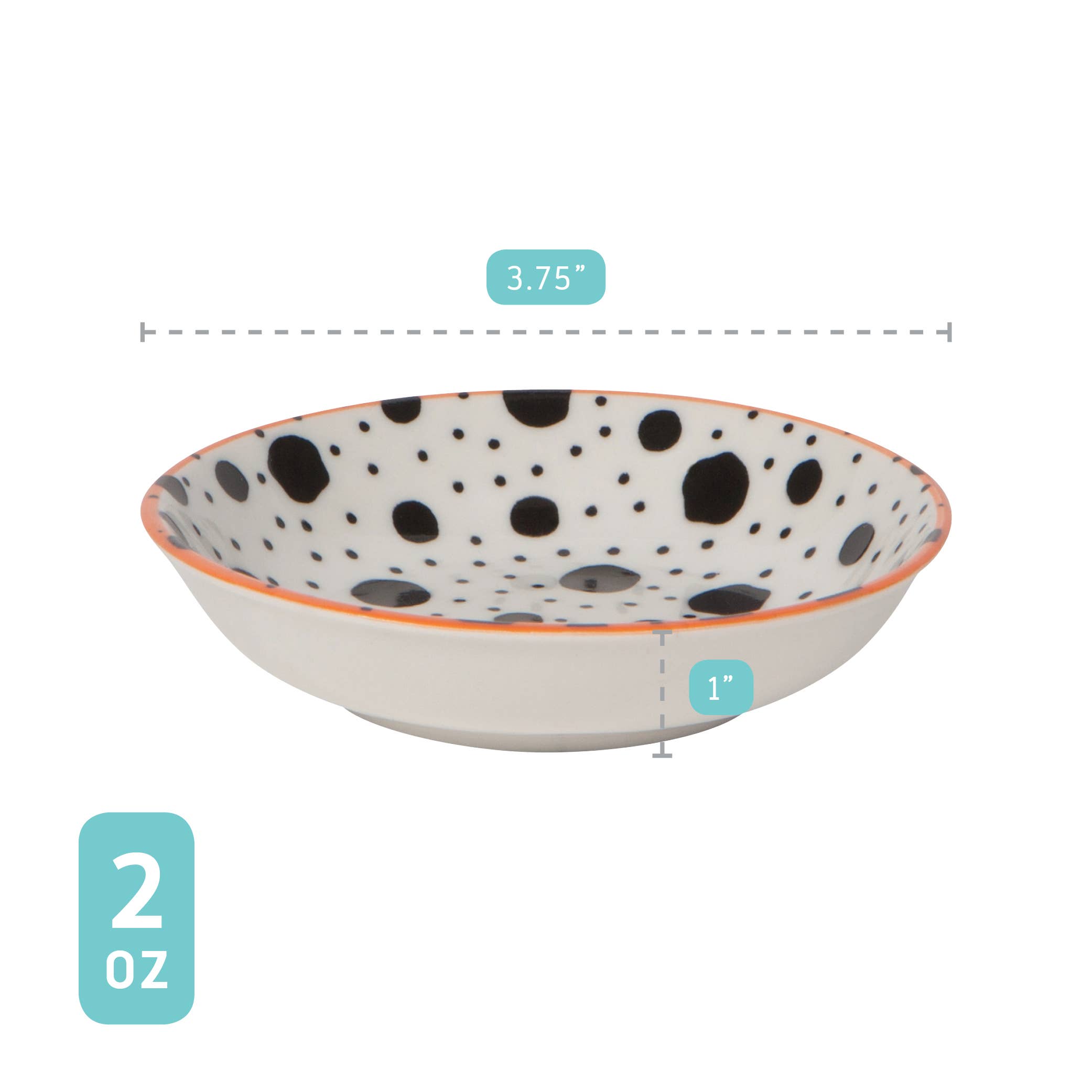 Now Designs by Danica - Wholesale Condiment/Dip Bowl - Bits & Dots Multi-Color Pinch Bowls Set of 63