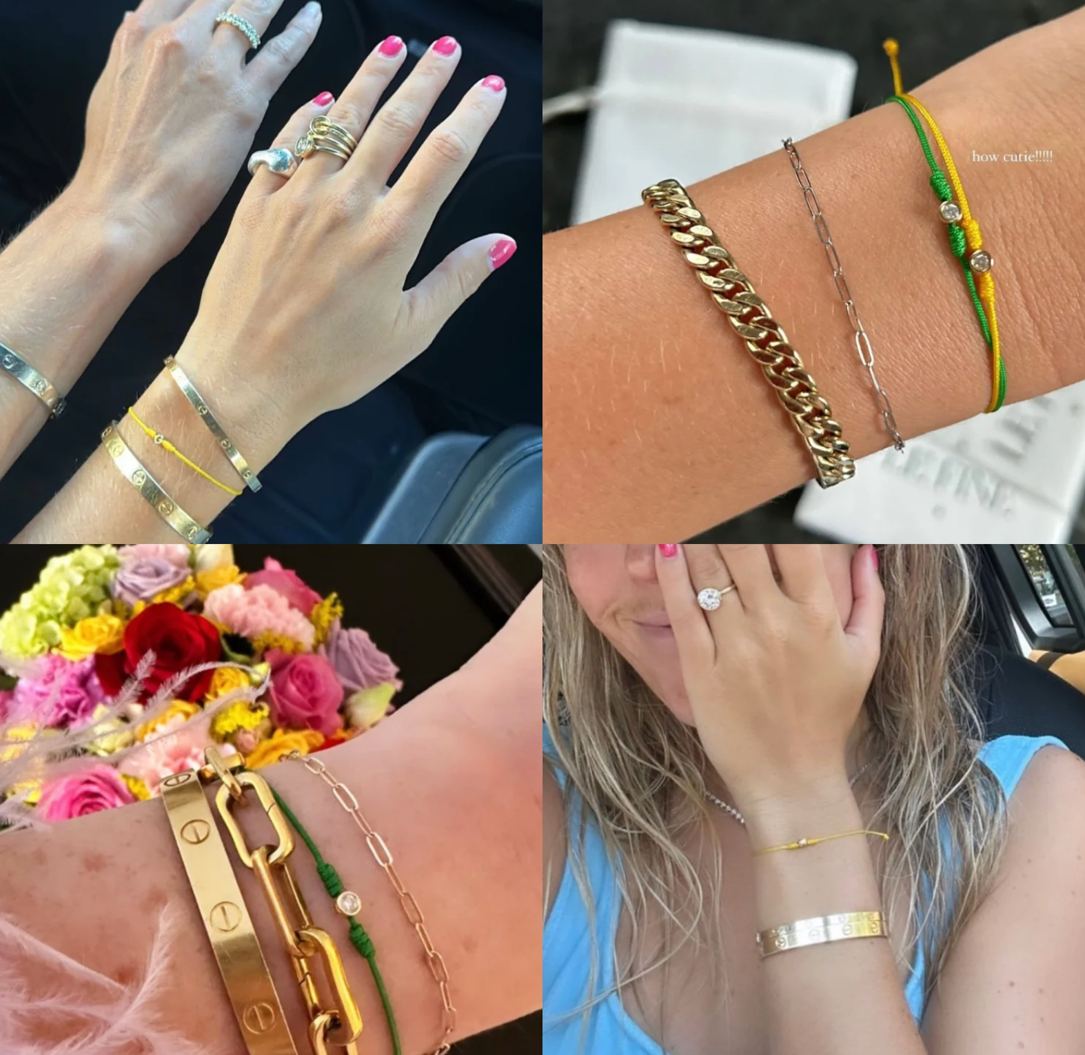 LE Fine Jewelry - Wholesale Charm/Dangle Bracelet - Cord and Gold Diamond Bracelet1