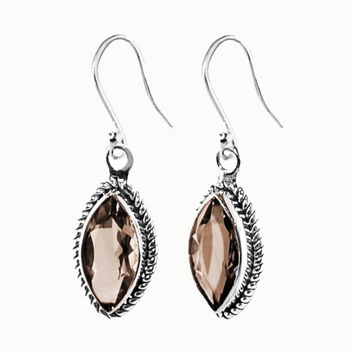 Quarzo fumé Orecchini pendenti in quarzo fumé Sivalya - Ananda in vendita all'ingrosso su Faire0