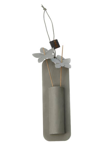 Hanging deco incl. 2 flowers, Taupe for wholesale by Lübech Living