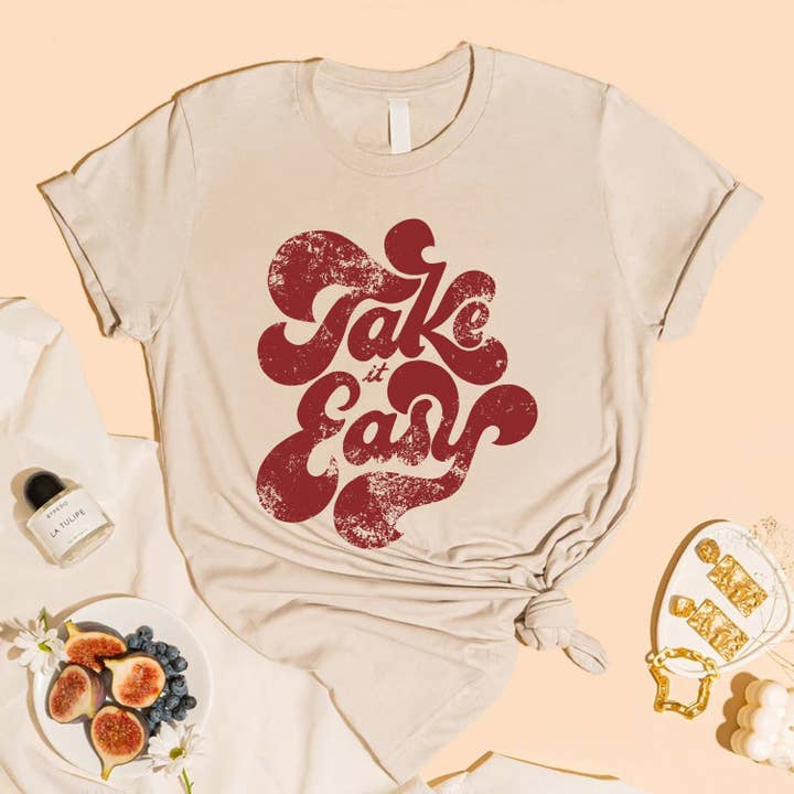Graphic t-shirt - Take it easy for wholesale by STARCHIS