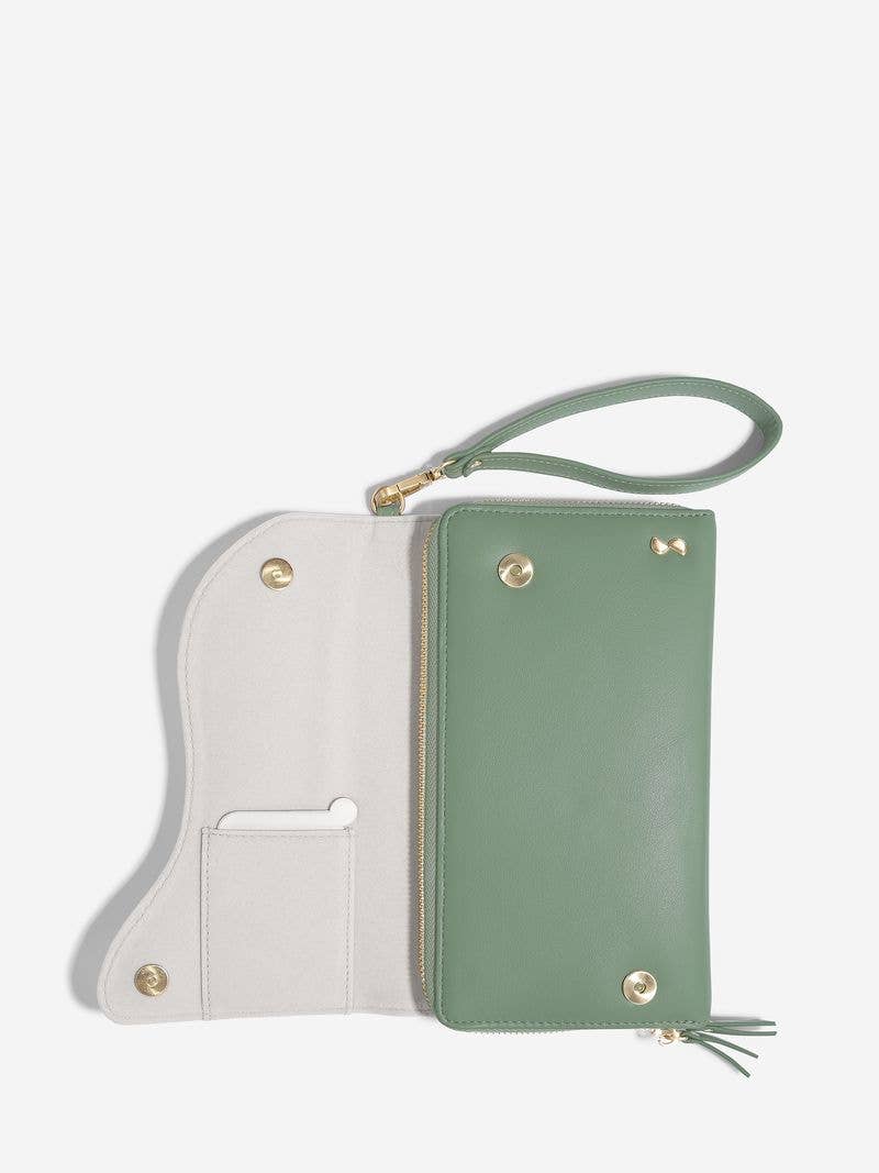 Stackers – wholesale Jewellery box/organiser – Wave Collection - Seafoam Green Jewellery Roll 2