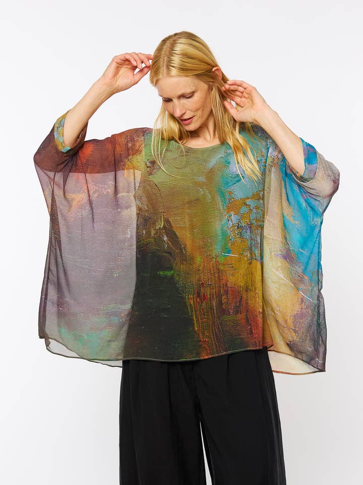 Poncho Capri en Séquoia pour la vente par AMB Designs