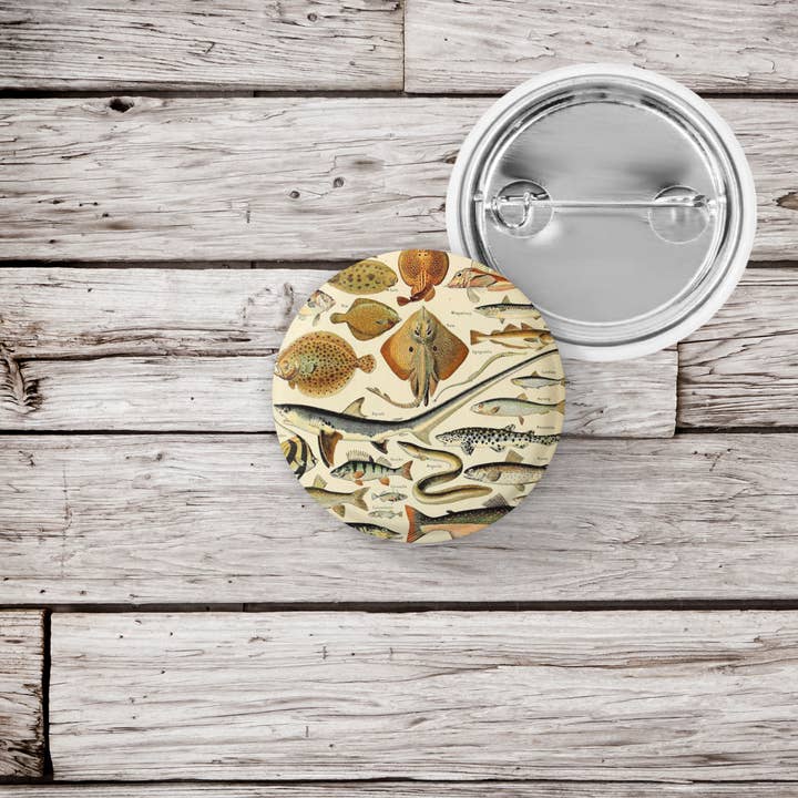 NatureCuts - Wholesale Lapel Pin/Button - Ocean Fish Pin Button, Ocean Fish Keychain, Fish Magnet