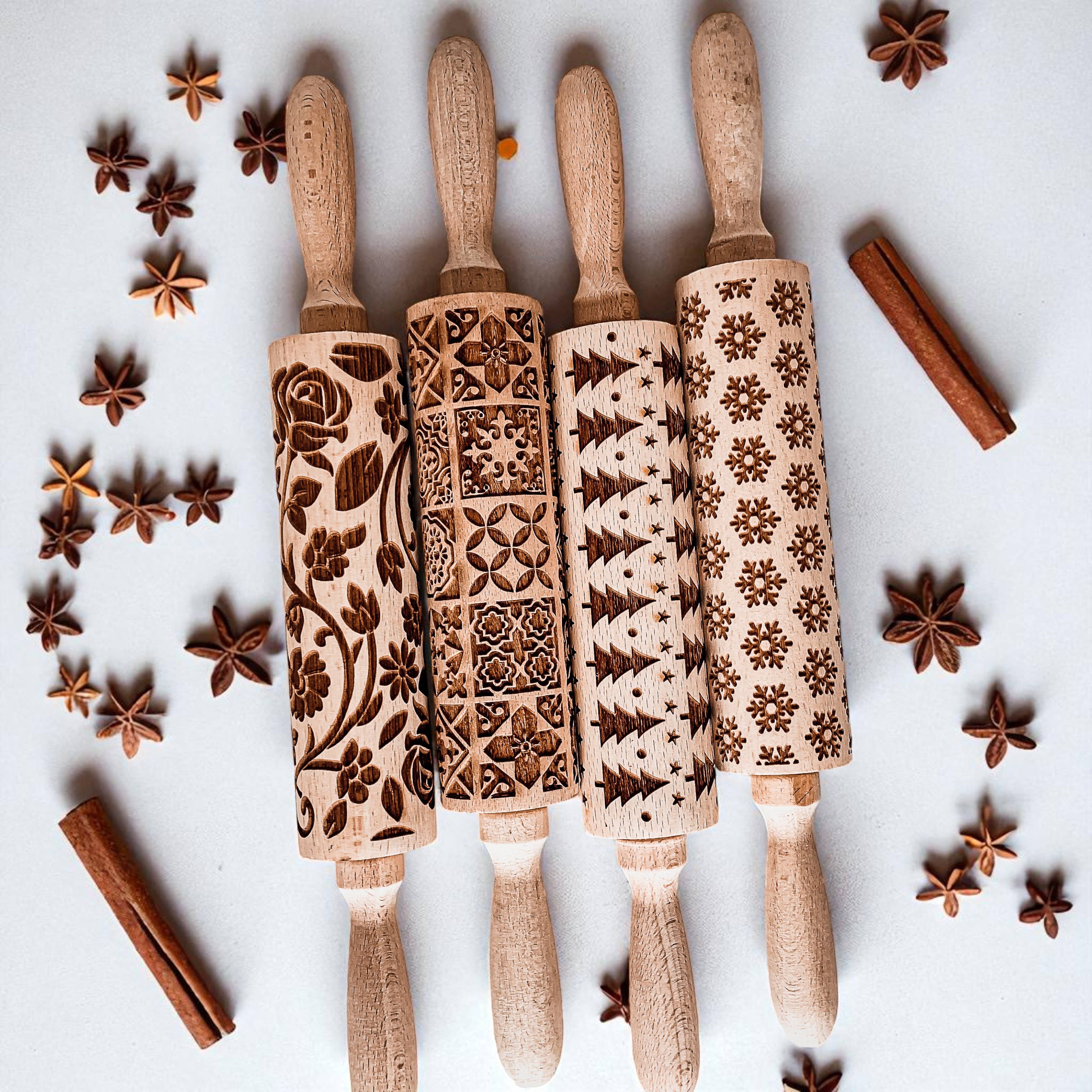 Gia Roma - Wholesale Rolling Pin - Christmas Cookie Cutter Baking Gift Set Wooden Rolling Pins 20