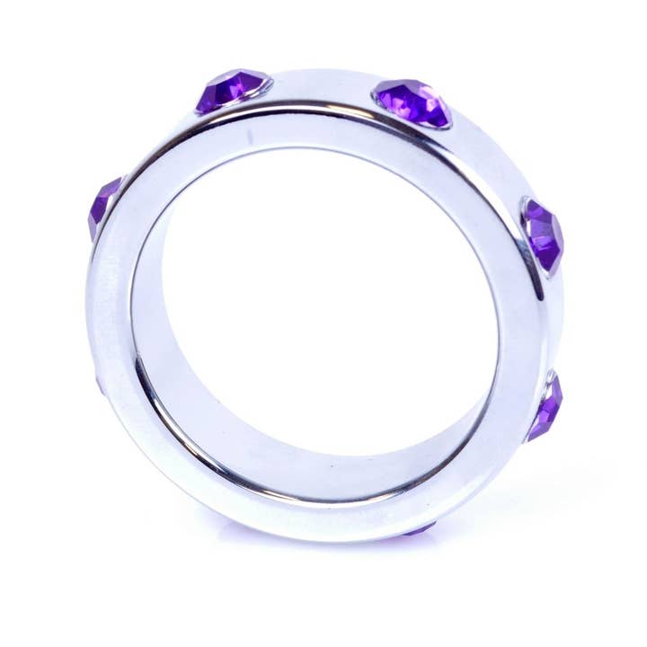 Kinky Pleasure - Wholesale Sex toy - Bossoftoys - 64-00006 - Metal - Cockring - Diamonds - Purple - Large1