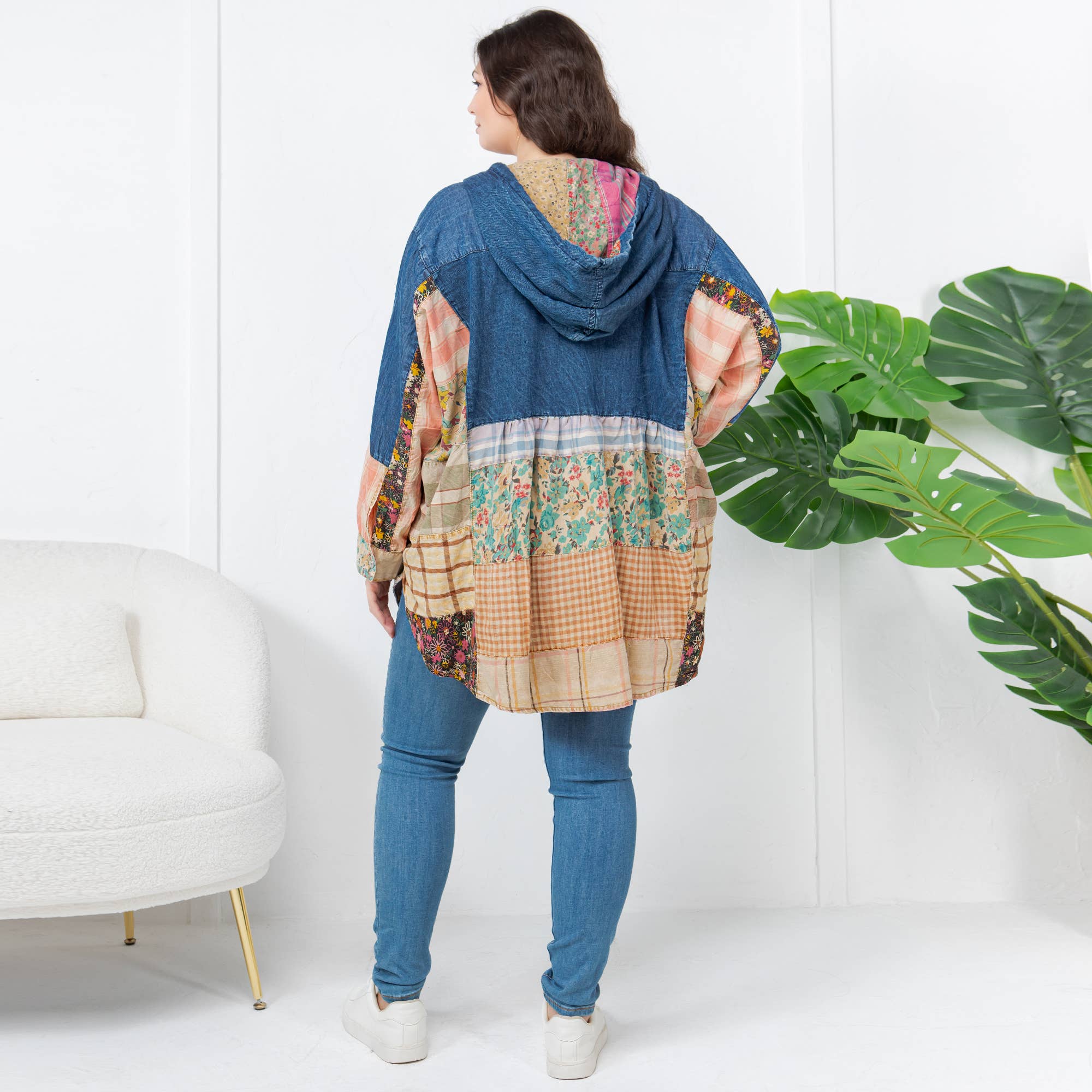 Young Threads - Wholesale Tunic - Women's - Western Boho Chic: Hooded High Low Patchwork Top13