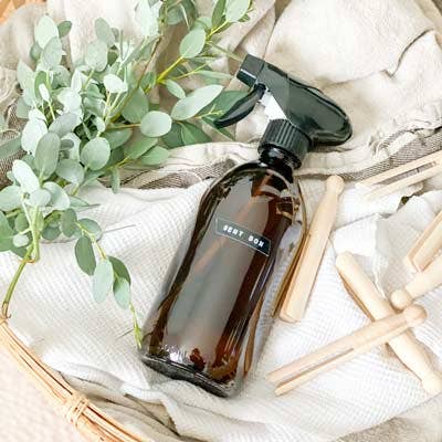 Little Pots - Wholesale Spray Bottle - Refillable amber glass bottle with black trigger spray6