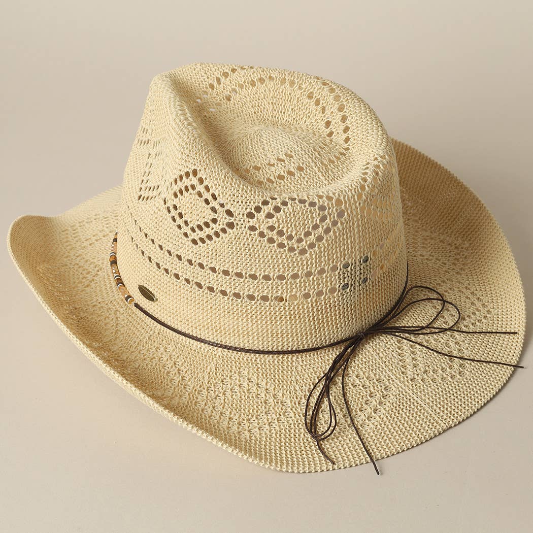 Fashion City - Wholesale Straw Hat - Women's - Eco-Friendly Woven Cowboy Panama Adjustable Sun Hat1