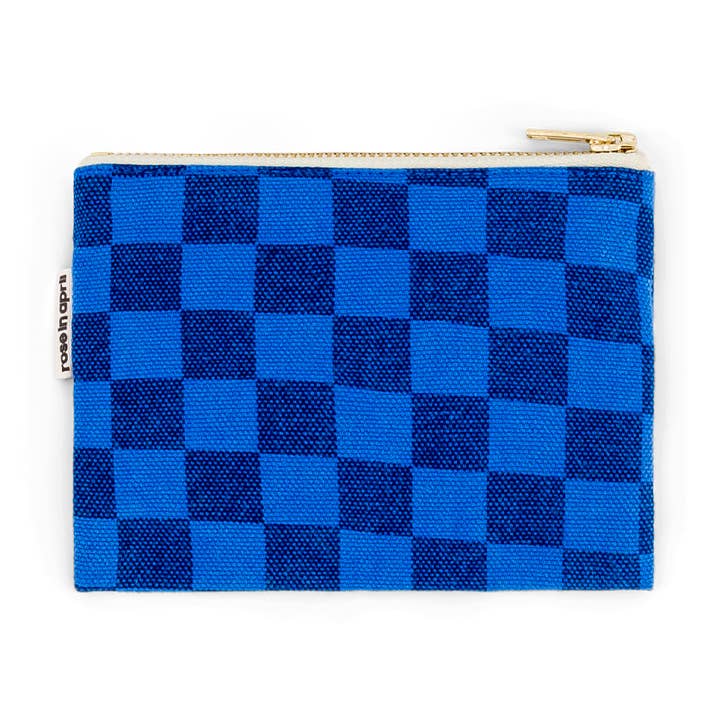 MARIE PURSE CHECKERBOARD GREEK BLUE / BLUE NAVY for wholesale by Rose in April