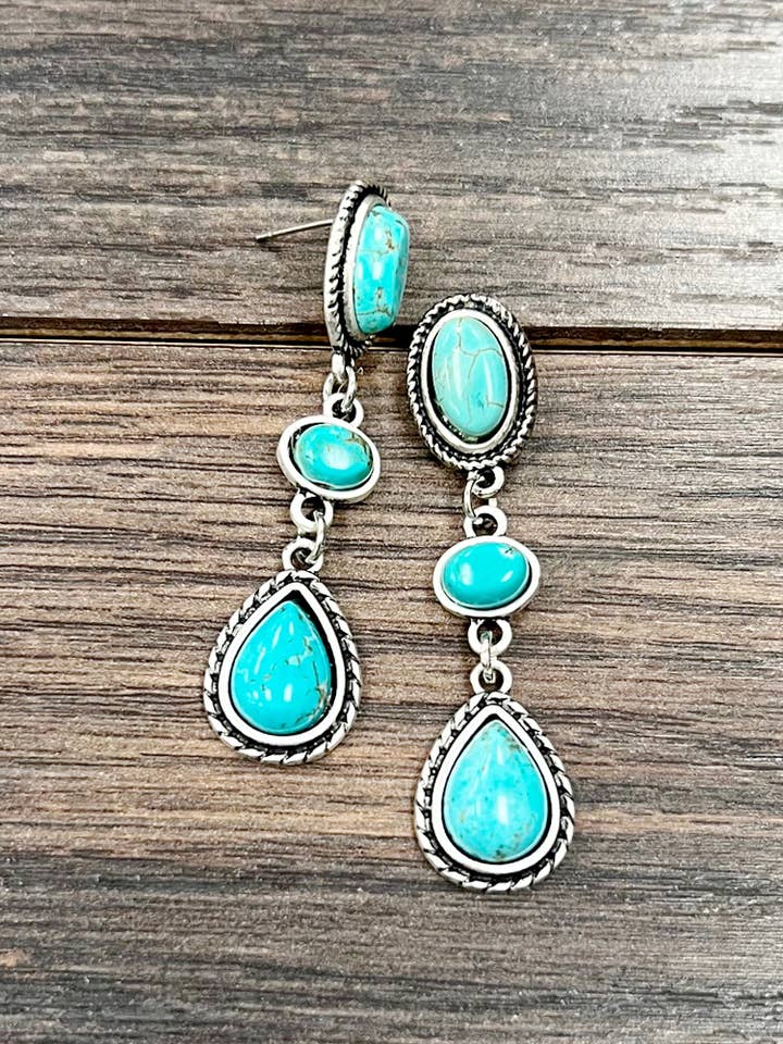 726326, Pendientes de Poste Turquesa para venta al por mayor de ISAC Trading Inc