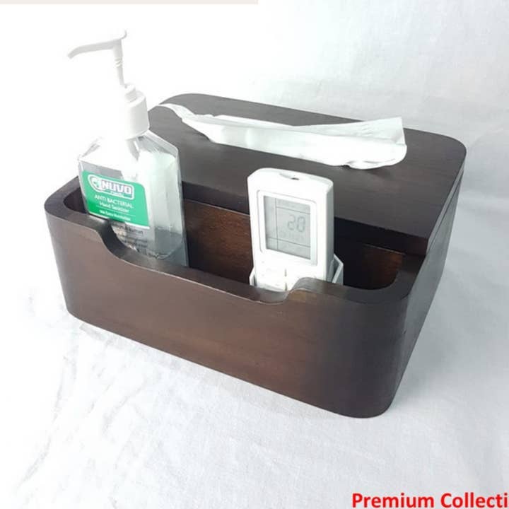 Premium teakhouten tissuedoos voor wholesale door Ecozuper