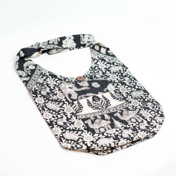 ART HIMALAYAN TRADING LTD - Wholesale Tote Bag - Women's - Boho Festival Tote Pure Cotton Grocery bag Travel Yoga Bag2