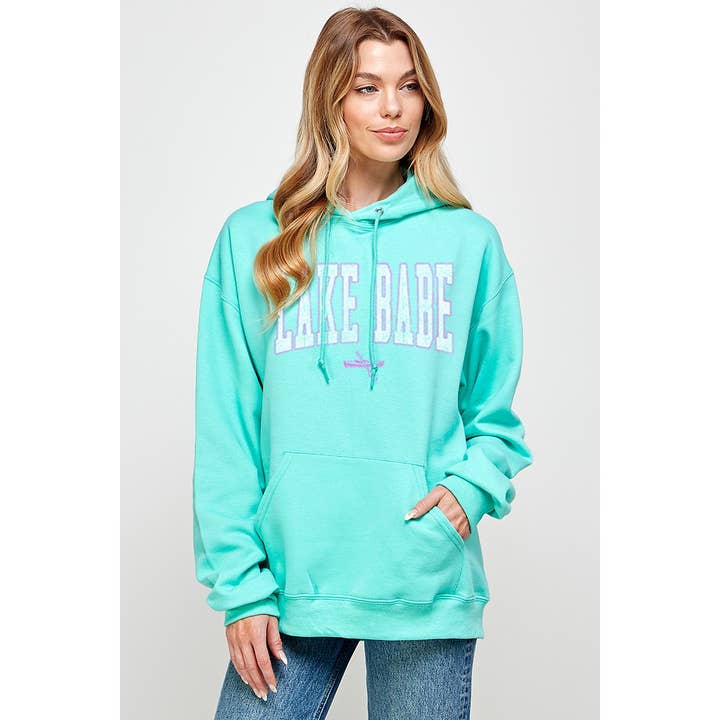 LAKE BABE VINTAGE GRAFISK HÆTTETRØJE for engroshandel hos Illustrated Society