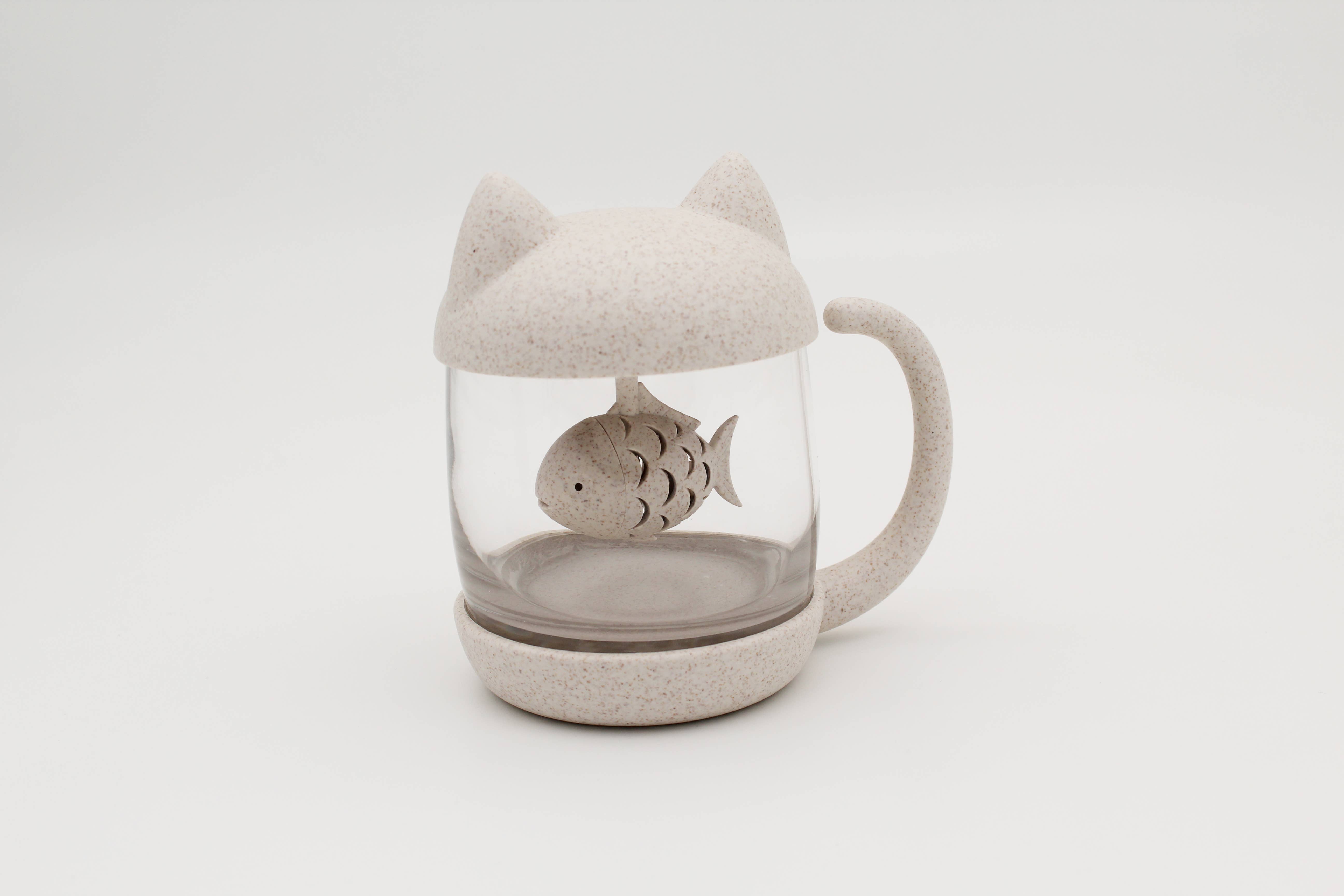 MAGS - Vendita all'ingrosso Teiere - Tazza Tea Cat con infusore integrato a forma di pesce3