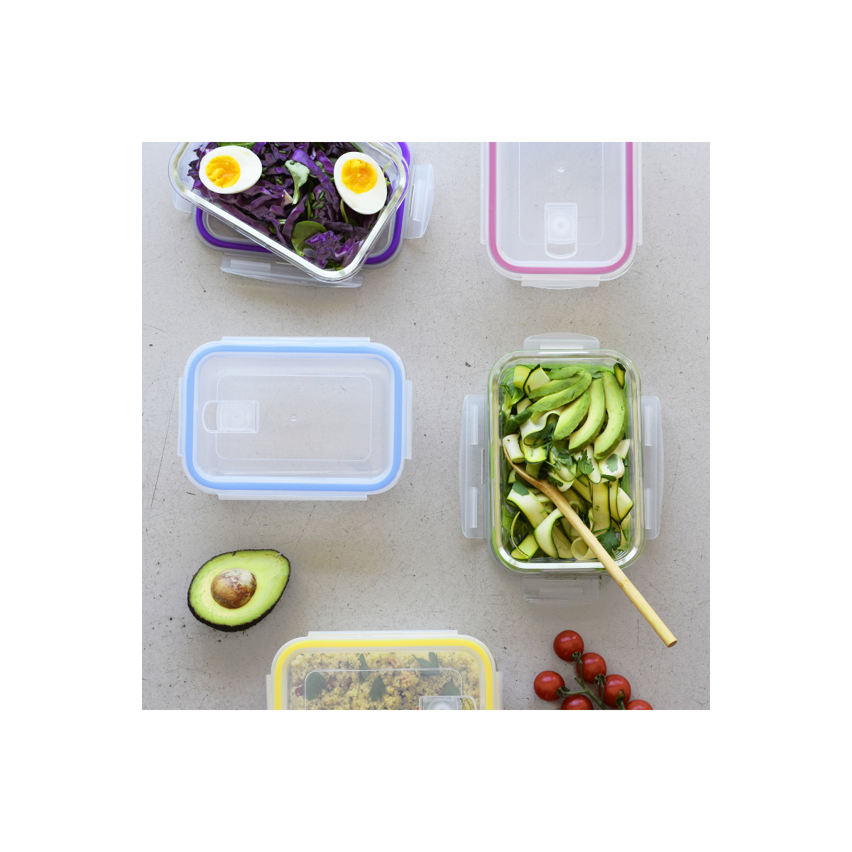 Pebbly International - Wholesale Food storage container - Batch Cooking Glass Storage Set2