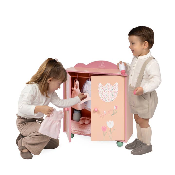 DeCuevas Toys - Wholesale Doll Accessory Kit - Kids - 55274 - WOODEN DOLL WARDROBE1