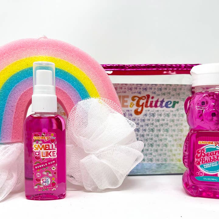 Sunshine & Glitter Beary Bubbly Cadeauset met Bubblegumgeur voor wholesale door Sunshine & Glitter