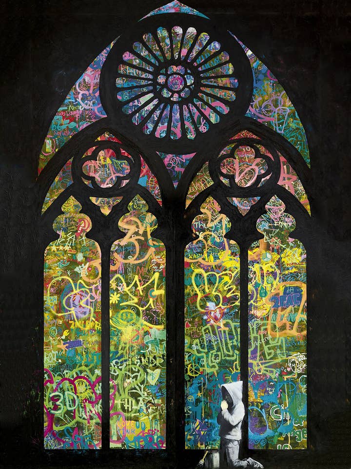 Banksy - Forgive Us Our Trepassing for wholesale by BLUE SHAKER