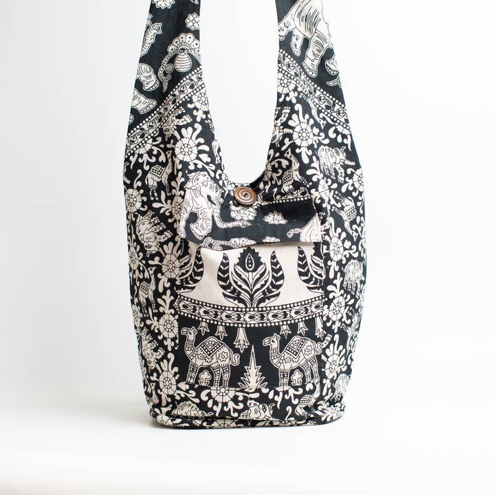 ART HIMALAYAN TRADING LTD - Wholesale Tote Bag - Women's - Boho Festival Tote Pure Cotton Grocery bag Travel Yoga Bag4