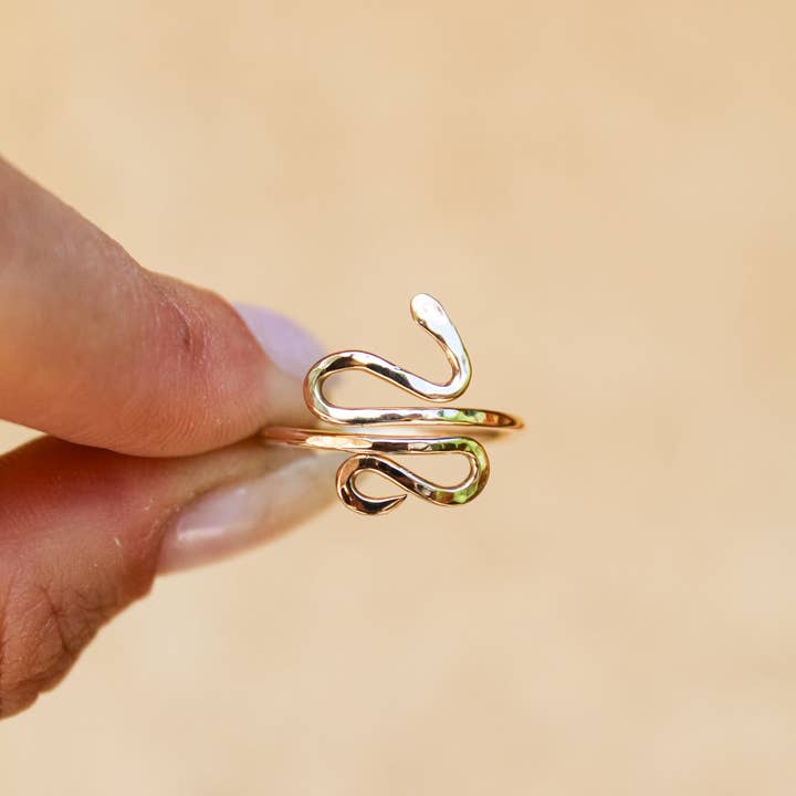 Dazed and Topazed - Wholesale Cocktail/Statement Ring - Serpent Adjustable Rings2