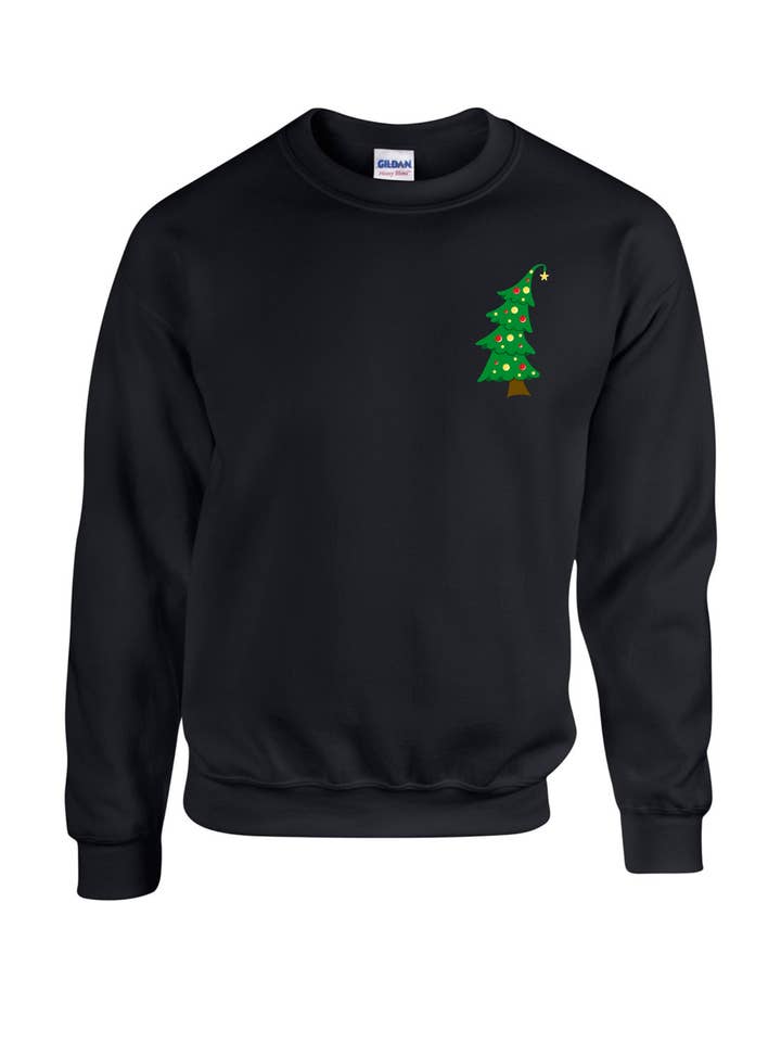 Black Naughty or Nice Crew Sweatshirt for wholesale on Faire1