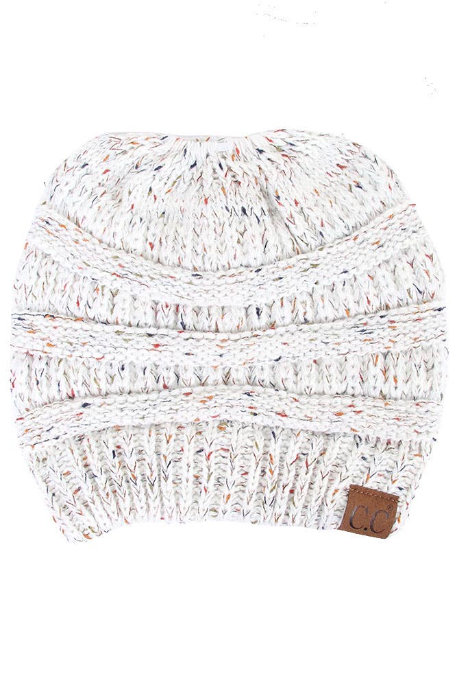 Hana - Wholesale Beanie - Women's - C.C Confetti Ponytail Messy Bun Beanie37