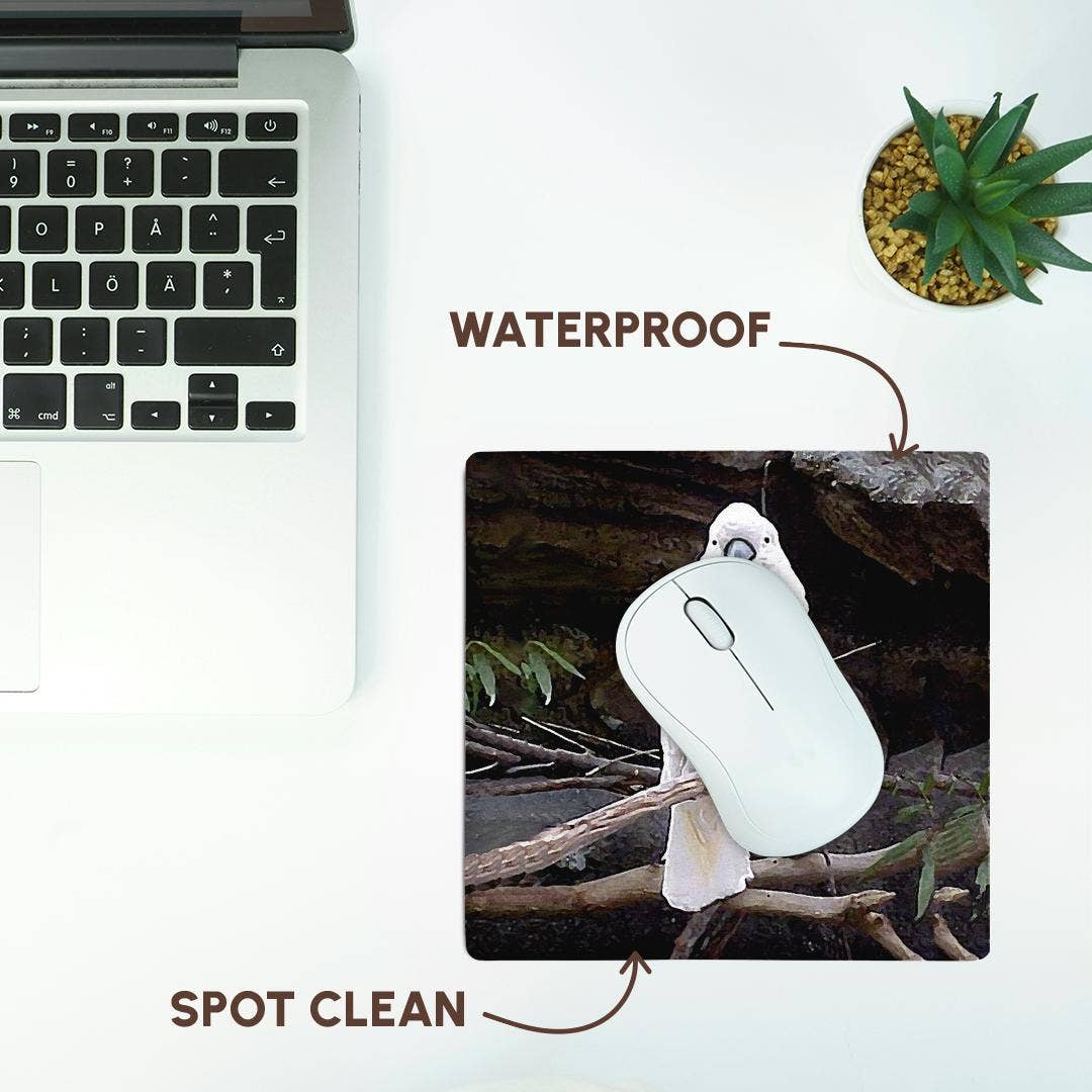 3dRose - Wholesale Mousepad/Trackpad - 3dRose, Moluccan Cockatoo, Mouse Pad6