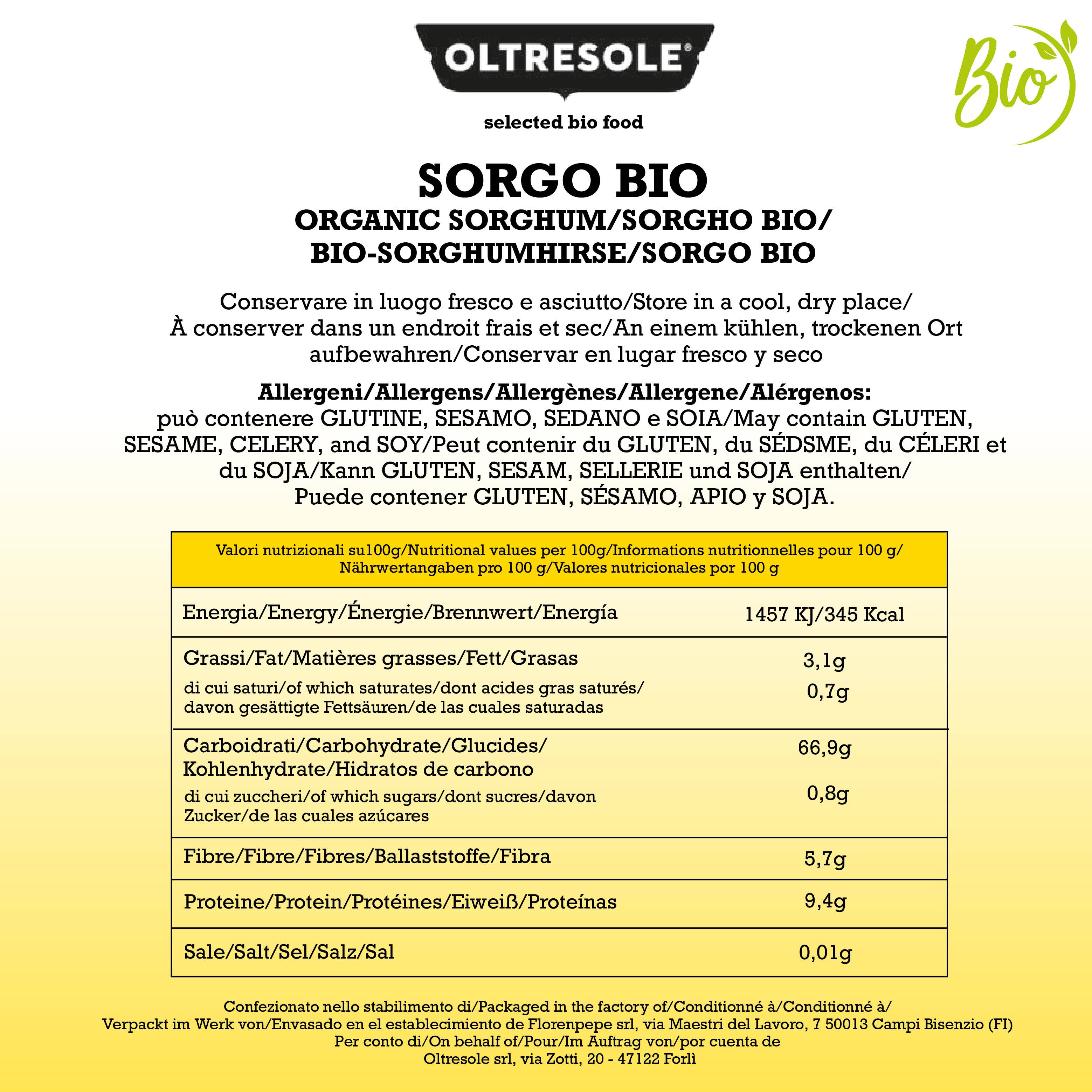 Oltresole - Wholesale Whole Grains - ORGANIC SORGHUM 1 Kg6
