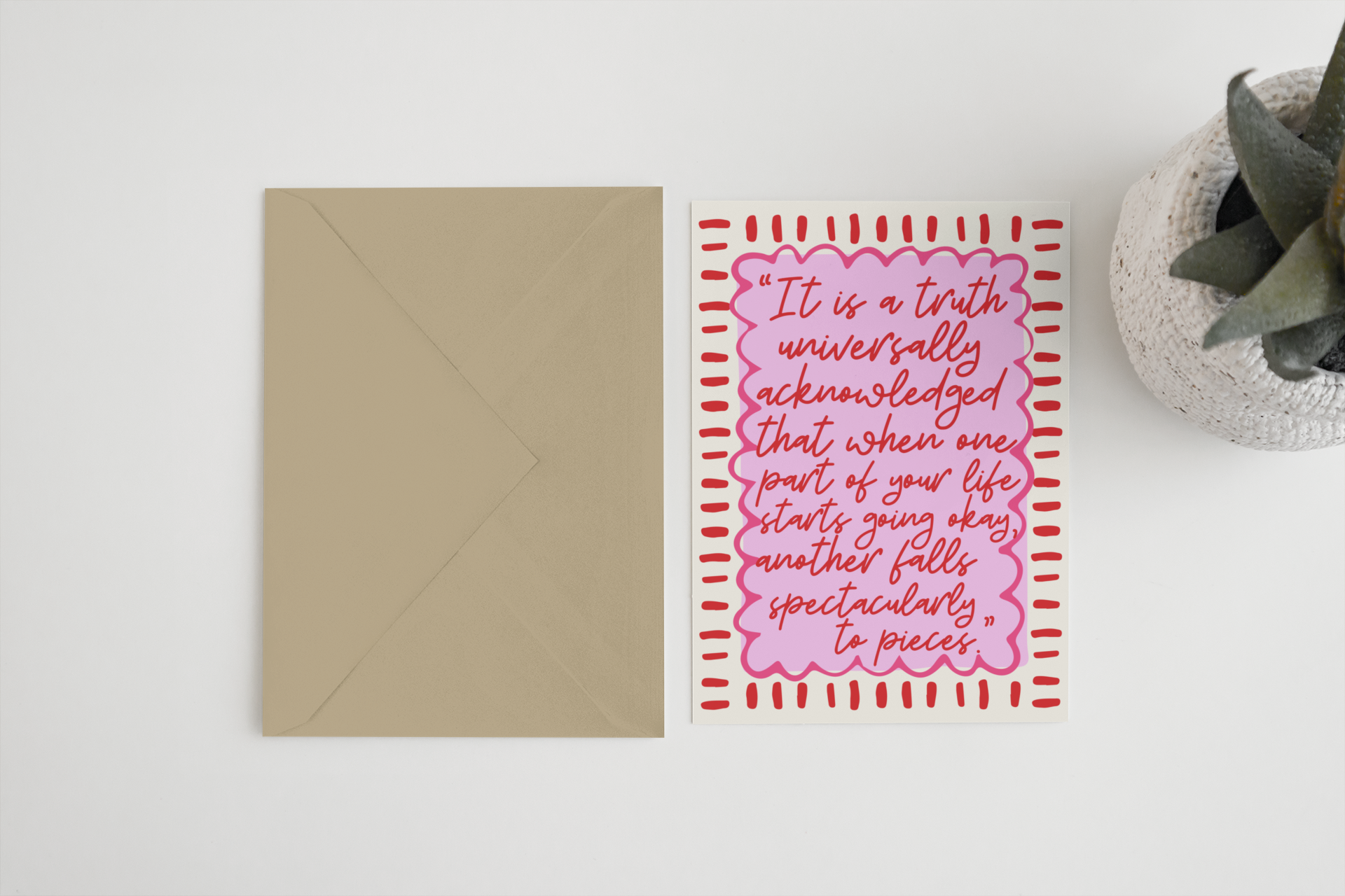 Blue Iris Designs Co – wholesale Everyday greeting card – Bridget Jones inspired A6/5x7 card0