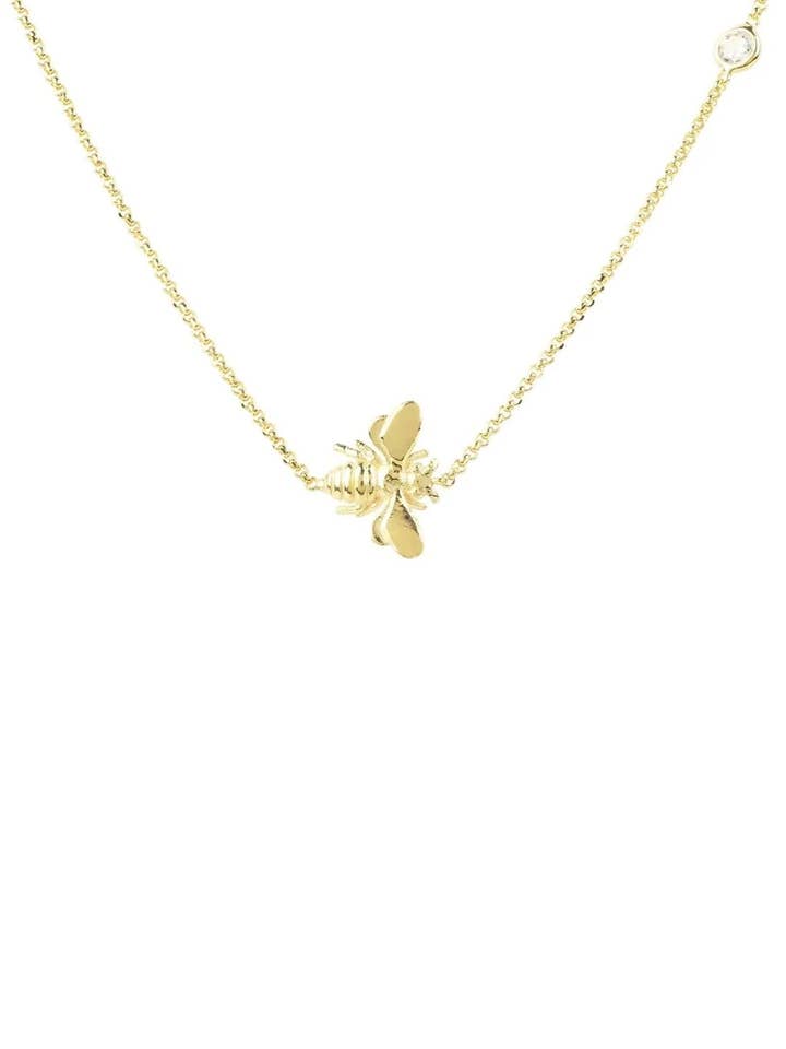 Collier Queen Bee doré pour la vente par Latelita