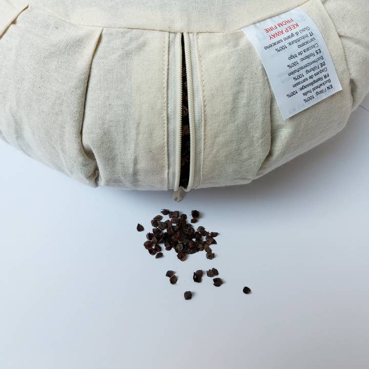 Orange Zafu cushion | Orange| Organic cotton | GOTS| Ethically made for wholesale on Faire