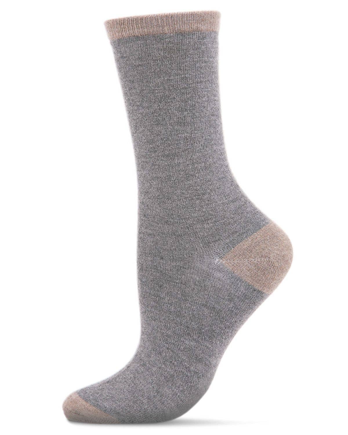 Infinity Classics International Inc. - Wholesale Socks - Women's - MeMoi Tipped Flatknit Cashmere Crew Socks7