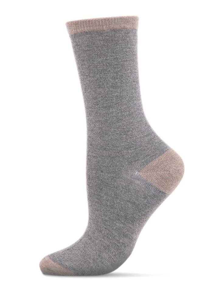Infinity Classics International Inc. - Wholesale Socks - Women's - MeMoi Tipped Flatknit Cashmere Crew Socks7
