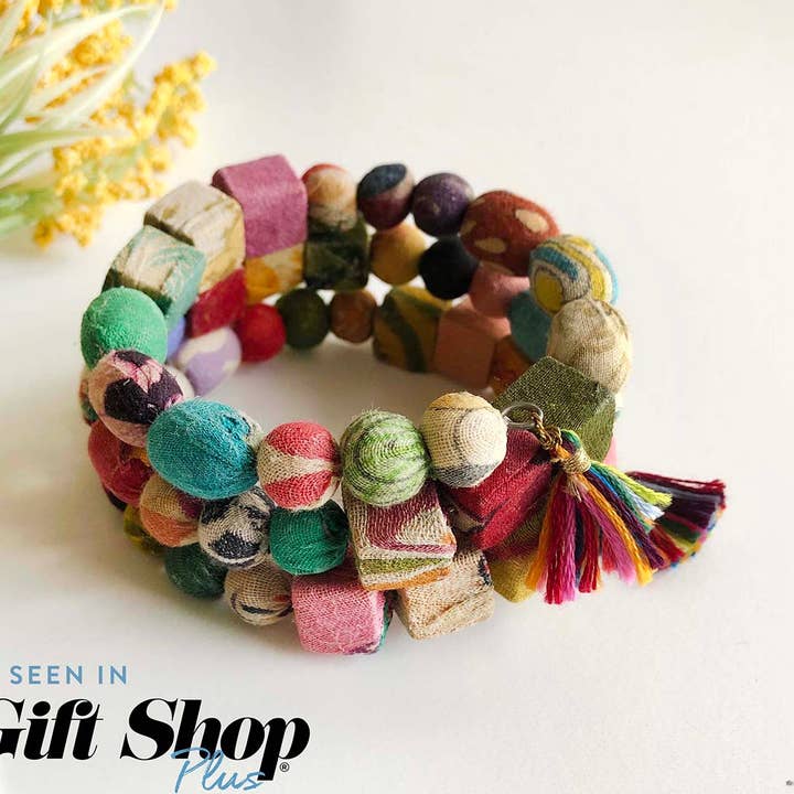 Kantha Spiral former Armband för wholesale av WorldFinds