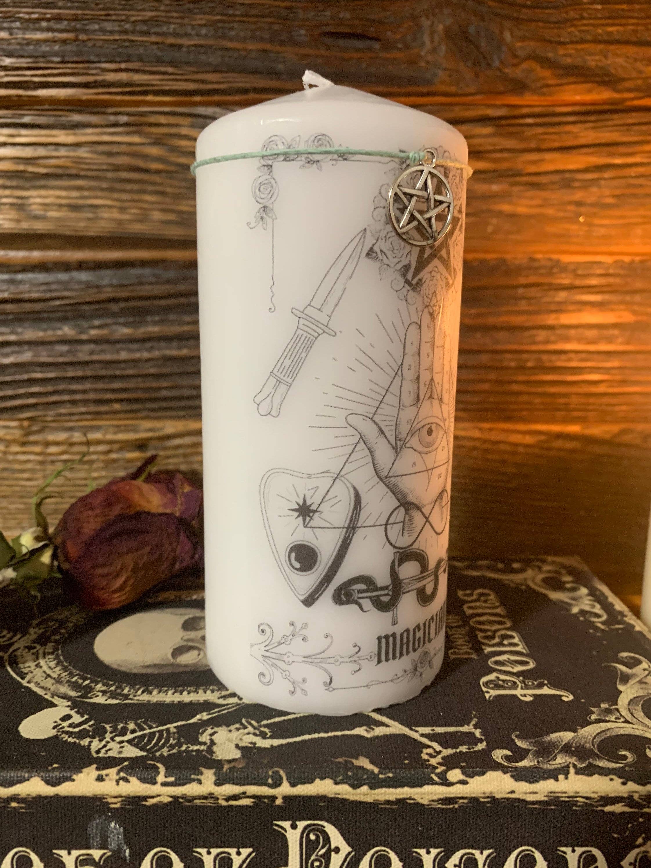 Krimson Canvas - Vente Bougie votive - Bougie décorative pour cartes de tarot The Magician1