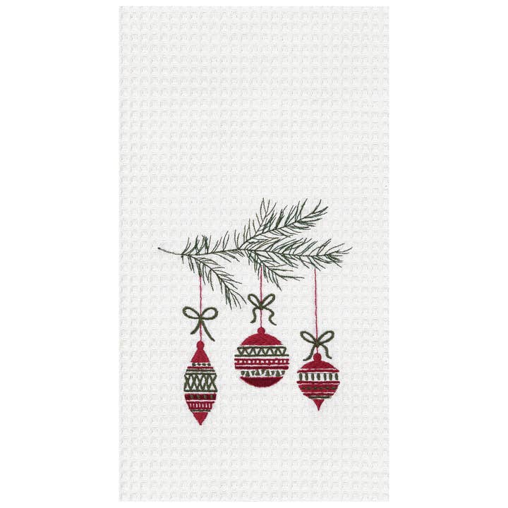 Christmas Hanging Ornaments Kitchen Towel for wholesale by C&F Home