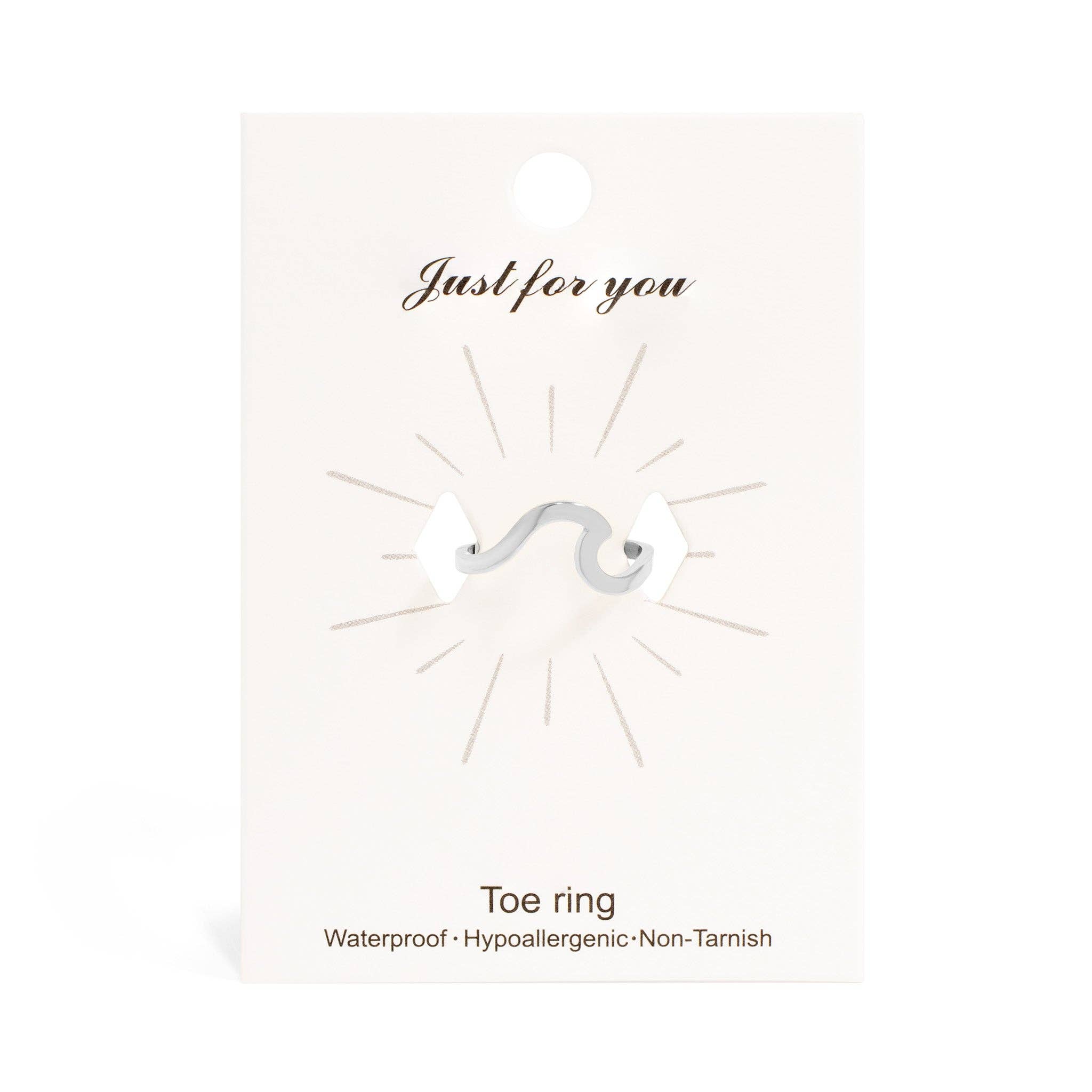 WJW - Wholesale Toe Ring - 18K Gold PVD Stainless Steel Adjustable Wave Toe Ring2