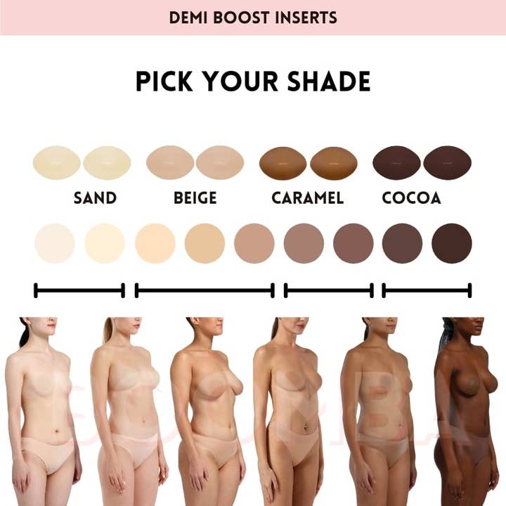 BOOMBA - Wholesale Bra Inserts - Women's - Demi Boost Inserts