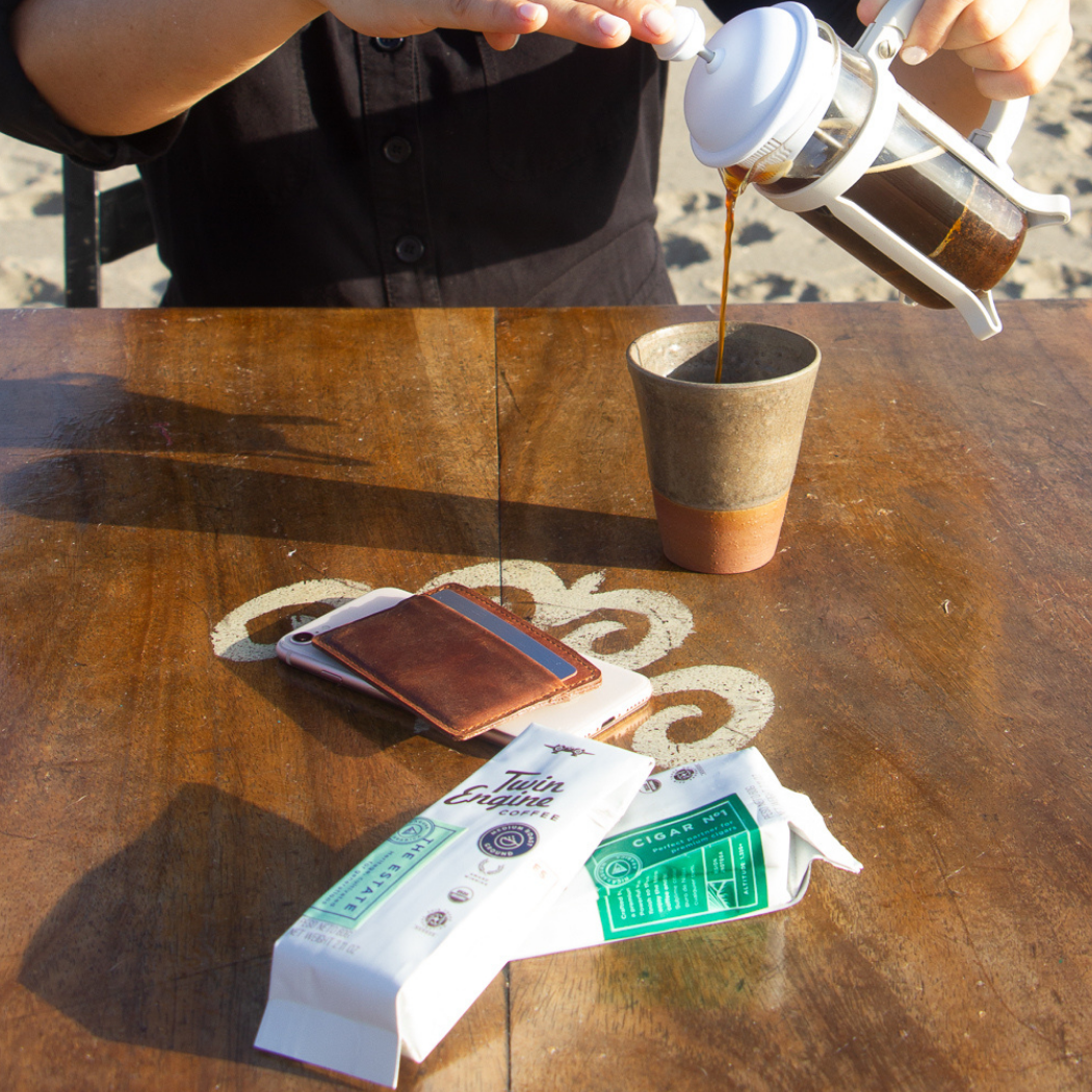 Twin Engine Coffee - Wholesale Ground Coffee - Traveler 1-Pot Organic Specialty Fair Coffee / Cigar No.1  8