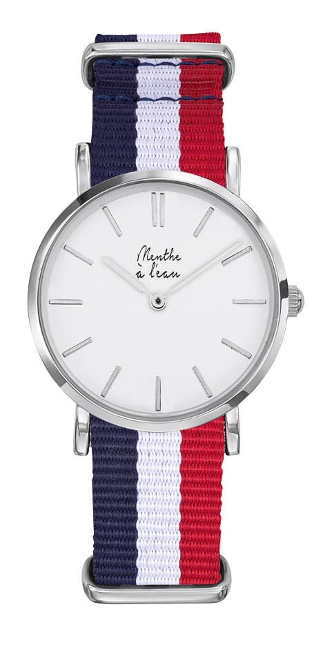 menthe à l'eau - Venta al por mayor Reloj de pulsera - Mujer - Resistente rojo blanco azul1