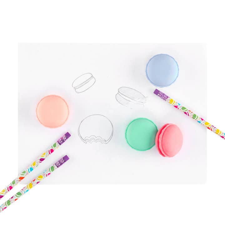 OOLY - Wholesale Eraser - Le Macaron Patisserie Scented Eraser - Set of 52