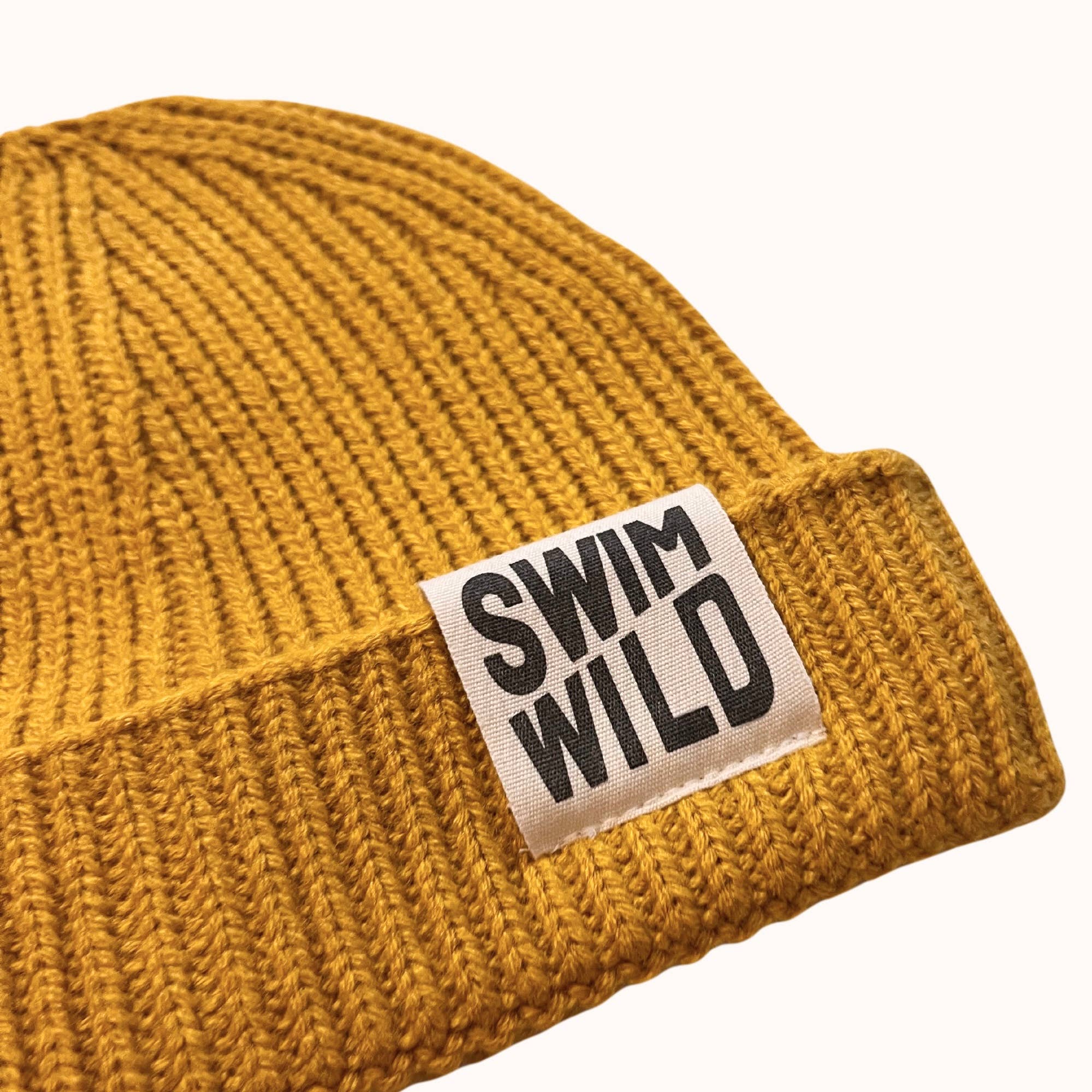the Cornish studio – wholesale Beanie – Unisex – Fishermans knit Hat - Mustard1