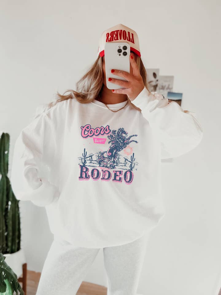 Wild Soul Babes - Wholesale Graphic Sweatshirt - Women's - "Coors Rodeo Pink Crewneck/Tee"